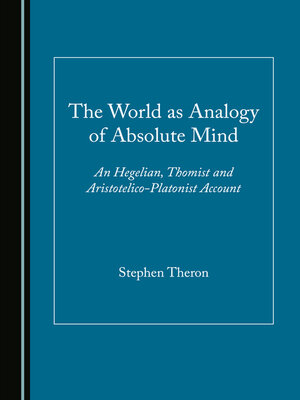 cover image of The World as Analogy of Absolute Mind